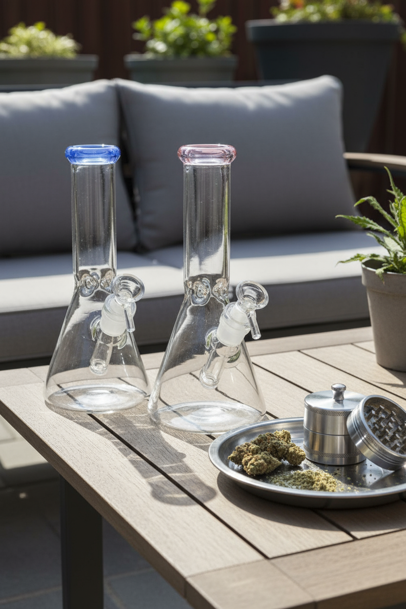 8吋燒杯型玻璃水煙斗