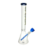 THE FLUFFY CLOUD 9mm 18" thick blue top colored beaker bong+ matching stem and bowl