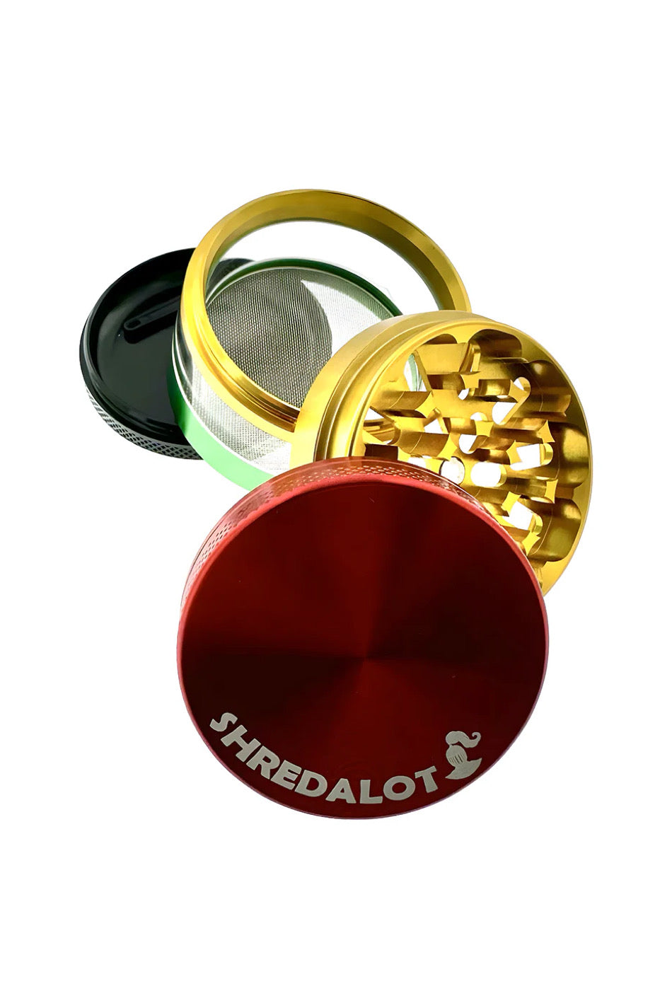 AFM Sir Shredalot Window Chamber 4-Piece Metal Herb Grinder – 63 mm Aluminum Grinder