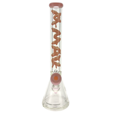 THE GUMGUM 9mm 18" thick pink top colored beaker bong+ matching stem and bowl