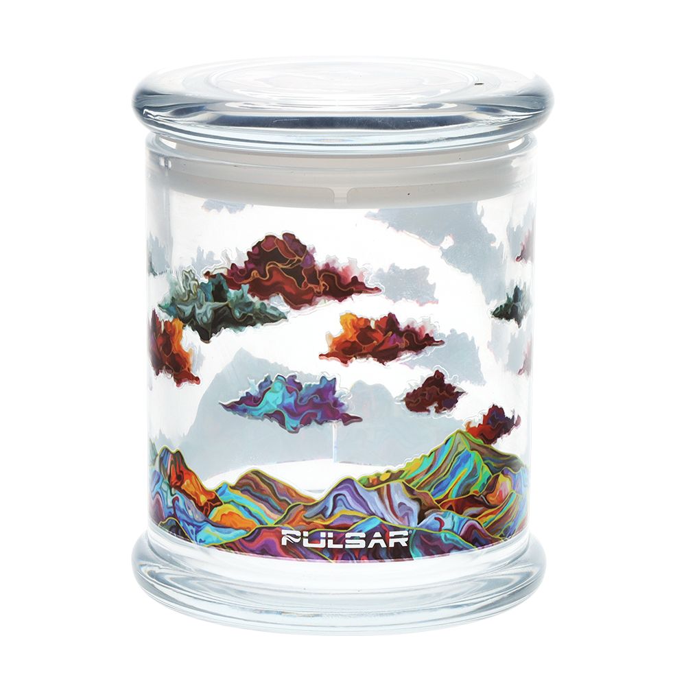 Pulsar Pop Top 玻璃罐 | 大號 | 4.5 英寸 x 3.9 英寸