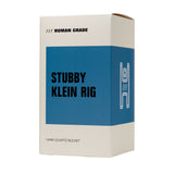 Human Grade Stubby Klein Glass Recycler Rig Water Pipe