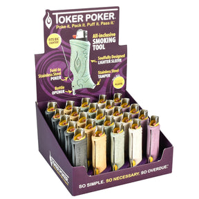25件顯示器 - Toker Poker 打火機套 - 麻料塑膠