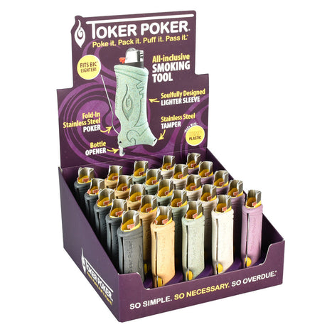 25件顯示器 - Toker Poker 打火機套 - 麻料塑膠
