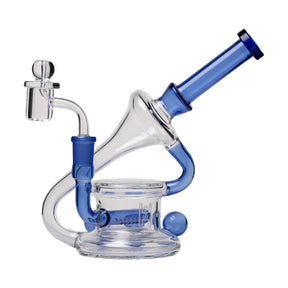 人類等級 7.5 英寸回收器 45 (三彈珠) 玻璃水煙斗