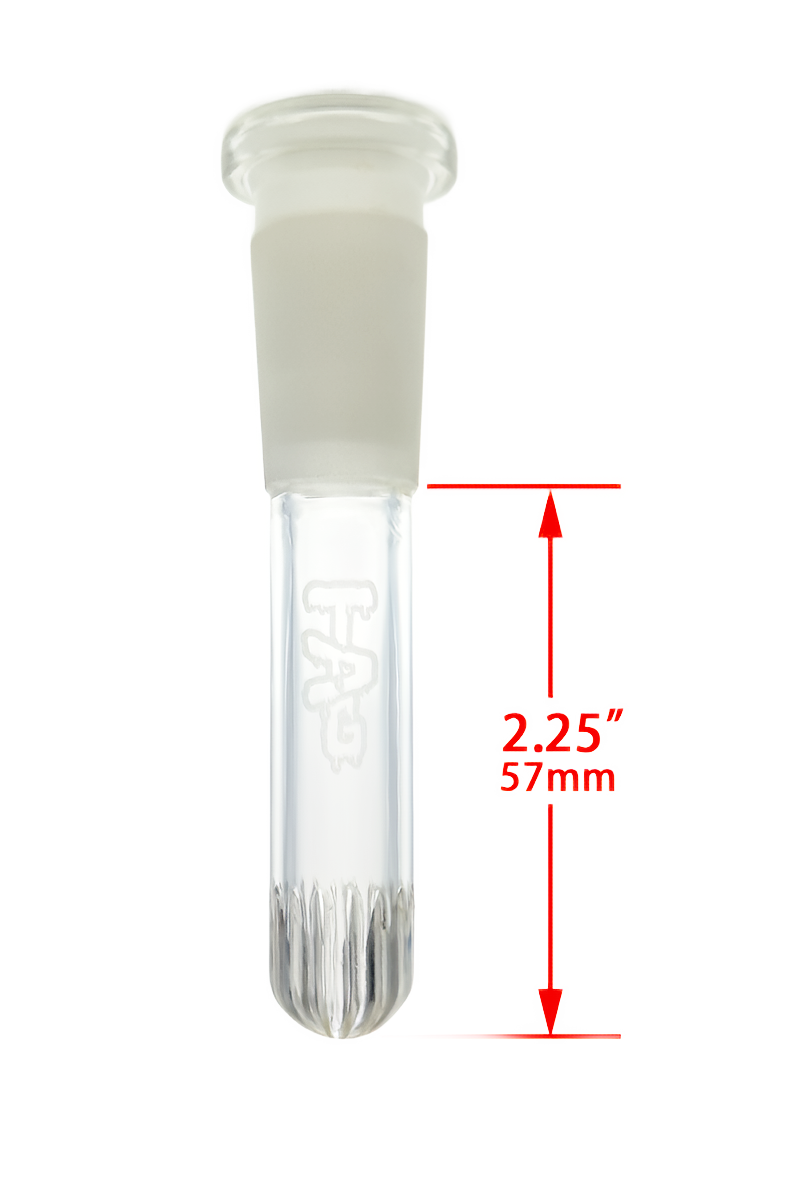 TAG - 18/14MM Closed End Rounded Super Slit Showerhead Downstem