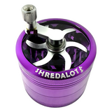 AFM Sir Shredalot Crank Top 4-Piece Metal Herb Grinder – 63 mm Aluminum Grinder