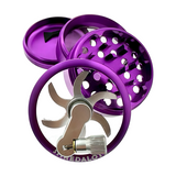AFM Sir Shredalot Crank Top 4-Piece Metal Herb Grinder – 63 mm Aluminum Grinder