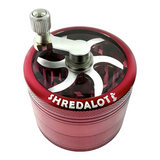 AFM Sir Shredalot Crank Top 4-Piece Metal Herb Grinder – 63 mm Aluminum Grinder