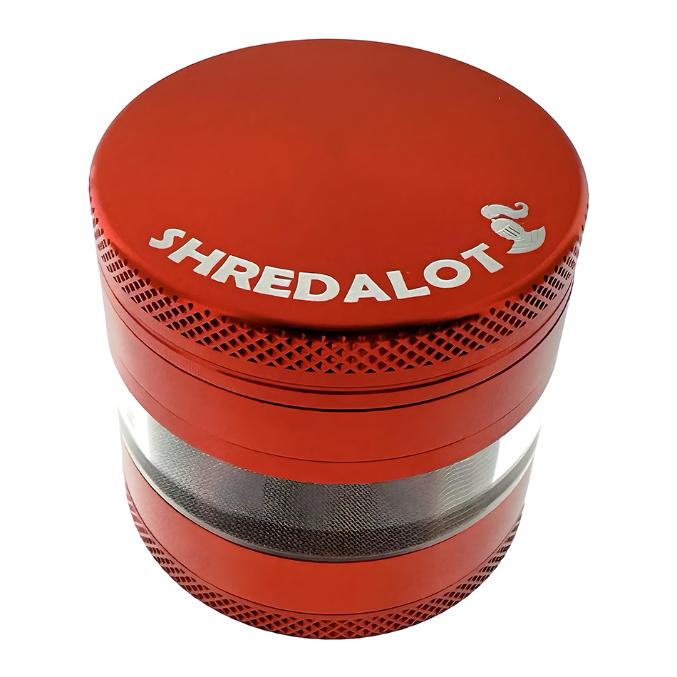 AFM Sir Shredalot Window Chamber 4-Piece Metal Herb Grinder – 63 mm Aluminum Grinder
