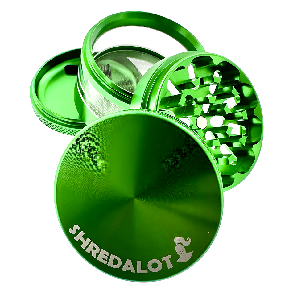 AFM Sir Shredalot Window Chamber 4-Piece Metal Herb Grinder – 63 mm Aluminum Grinder