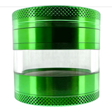 AFM Sir Shredalot Window Chamber 4-Piece Metal Herb Grinder – 63 mm Aluminum Grinder