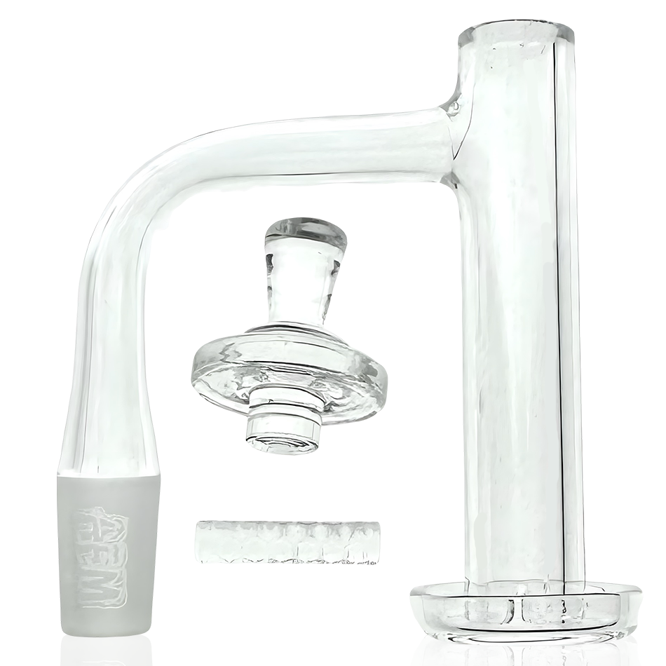 AFM Milky Way Quartz Dab Banger Set – 20mm Flat-Top Premium Quartz Nail Kit with Tower Spinner & Spaceship Cap