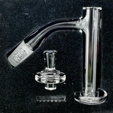 AFM Milky Way Quartz Dab Banger Set – 20mm Flat-Top Premium Quartz Nail Kit with Tower Spinner & Spaceship Cap