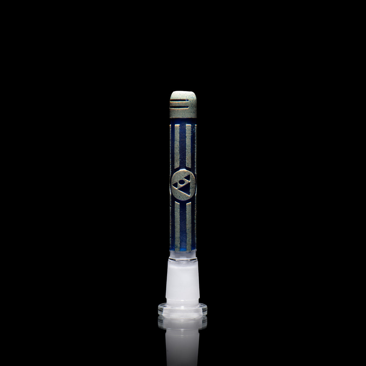 Universe Technicolor 4.75" Silver and Dark Blue Frit Downstem