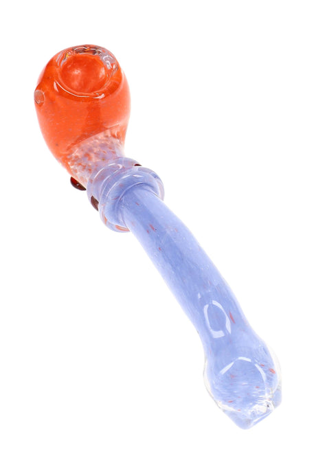 雙色油炸玻璃煙斗「彩環」— 6.5 英寸 — 顏色隨機