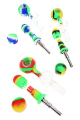 矽膠玻璃菸管與煙具套組 – 款式隨機