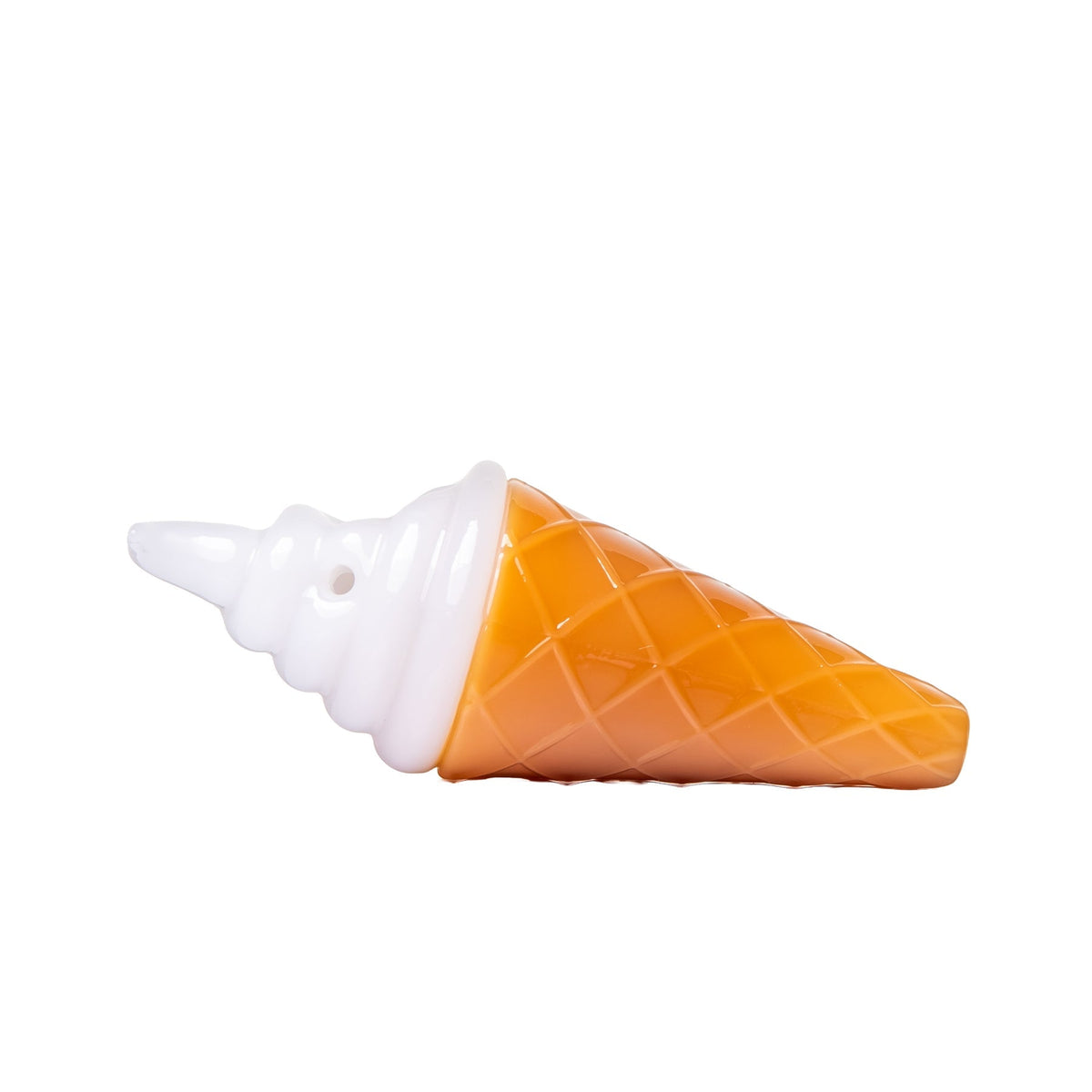 硼矽玻璃冰淇淋造型手持菸斗 “Cone Zone” – 4½″