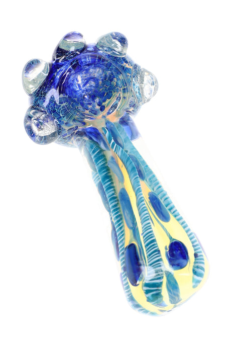 Pipa tipo cuchara con frite de burbujas que cambia de color “Orb Trail” – 4½″ – Colores surtidos