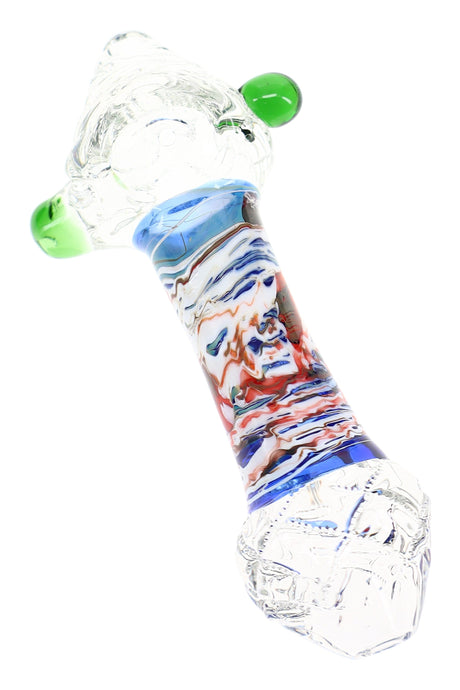 Pipa de vidrio transparente pintada “Gallery Grip” – 5″ – Colores surtidos