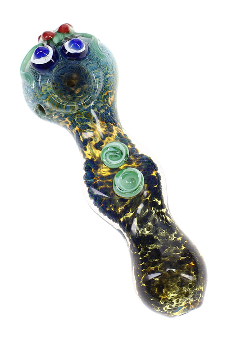 Color-Changing Frit Critter Glass Spoon Pipe “Bug Eyes” – 5″ – Assorted Colors