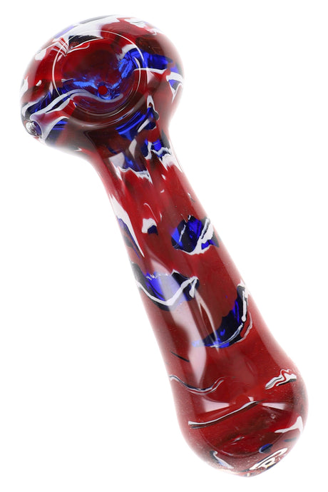 Pipa de cristal multicolor con diseño invertido "Chaos Candy" – 4½″ – Variada