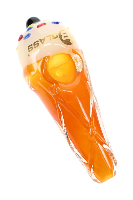 Pipa de vidrio 6B Gold Fumed en forma de cono de helado "Cone Zone" – 4″ – Colores surtidos