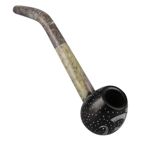 刻石菸斗，附有嗡字符號
