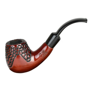 Pulsar Shire Pipes 雕刻彎曲白蘭地櫻桃木煙斗 - 5.5 英吋