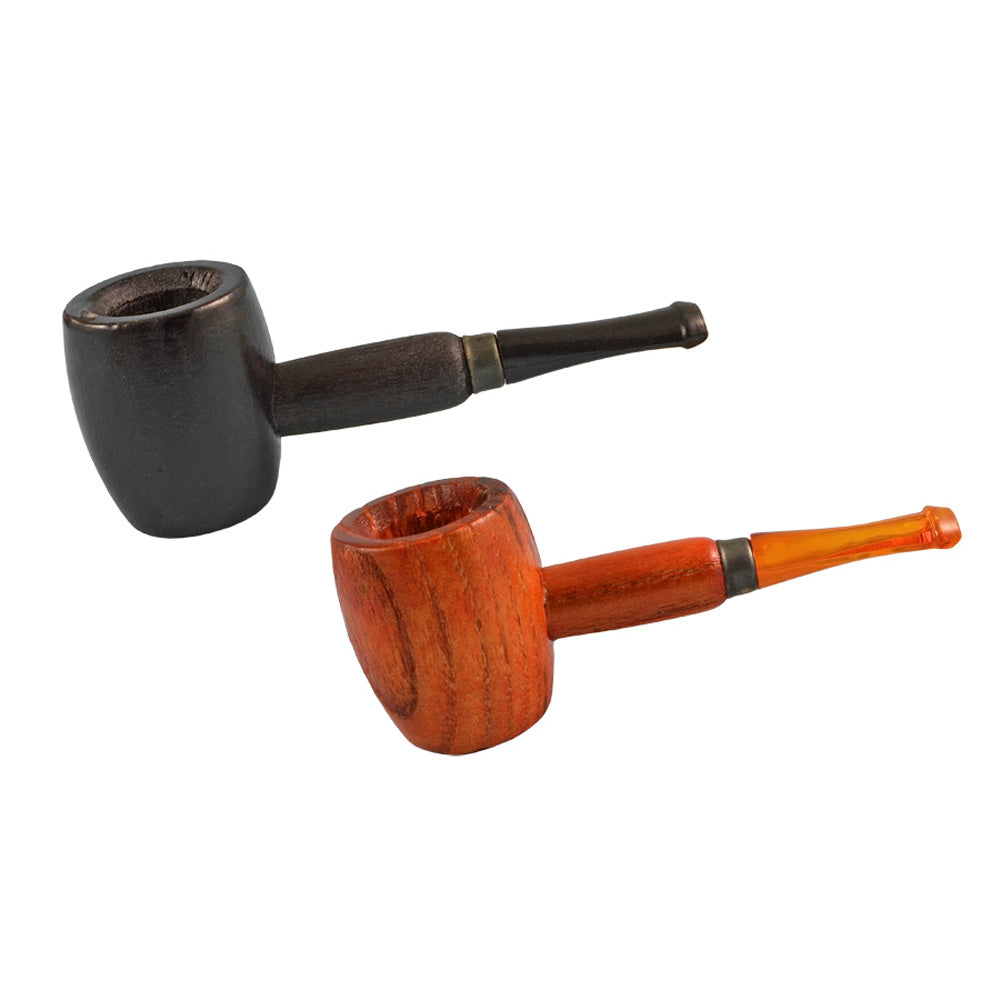 36pc Maple & Cherry Mini Wood Pipe Display