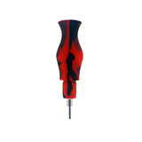 3 in 1 Silicone Water Pipe - 7" / 14mm F / Colors Vary