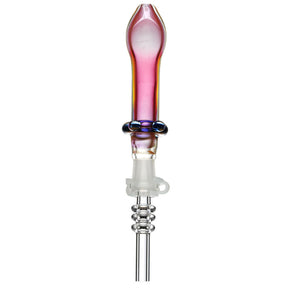 燻製玻璃底座蜂蜜吸管 - 5.5"