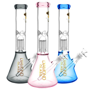 Diamond Glass 鑽石玻璃豪宅水煙斗-14 吋/14 毫米母頭/顏色隨機