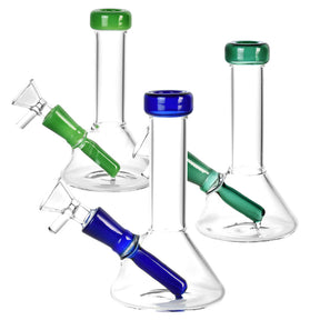錐形燒杯迷你水煙斗 - 5.25 英吋/14 公釐 母接頭/顏色隨機