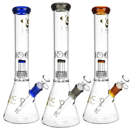 Diamond Glass 金色彎曲水煙斗 - 14.5 英吋/14 毫米 母頭/顏色隨機