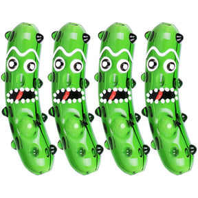4CT BUNDLE - Bumpy Pickle Richard Spoon Pipe - 4.25"/ Green