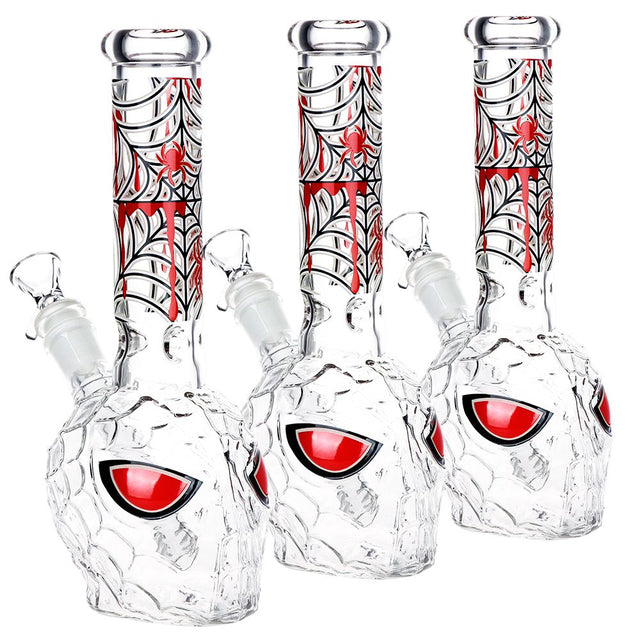 3CT 套裝 - 蜘蛛人夜光造型玻璃水煙斗 - 9.75吋 / 14mm 母接口