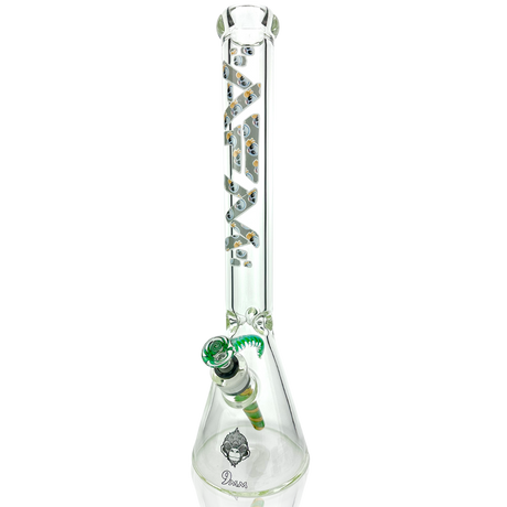 18" AFM Peace From Space Clear 9mm Glass Beaker Bong Bundle