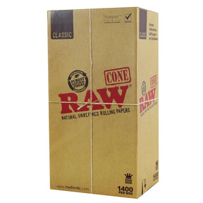 RAW 經典錐形捲菸紙 | 特大尺寸 | 1400 支散裝盒