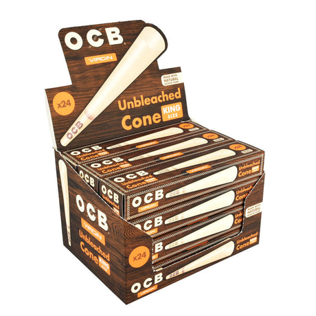 12入裝展示盒 - OCB 原生未漂白甜筒預捲紙