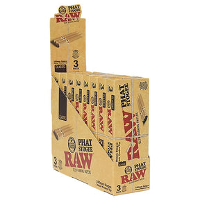 8CT 顯示盒 - RAW Phat Stogee 直式捲菸（附木質濾嘴） - 100mm / 3支裝