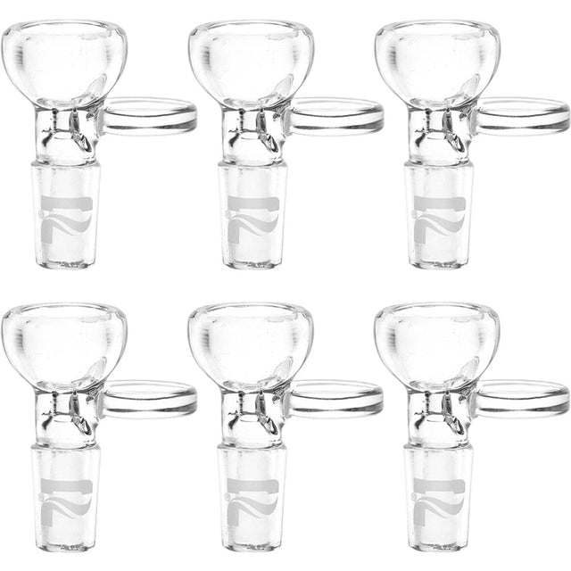 10CT BUNDLE - Pulsar Rounded Bowl Herb Slide w/ Handle - 14mm Male