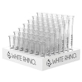 49PC DISP- White Rhino Glass Downstems- 19/14mm / Asst Sizes
