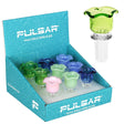 9CT DISPLAY - Pulsar Blissful Blossom Herb Slide - 14mm M / Assorted Colors