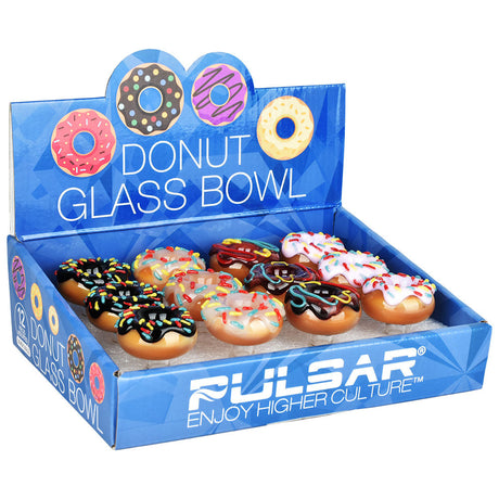 12 入展示架 - Pulsar Donuts 研磨器玻璃煙斗 - 14mm 公接頭 / 綜合顏色