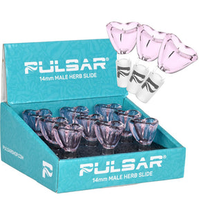 9CT 顯示器 - Pulsar 心形碗藥草滑梯 - 14mm 男款 / 粉紅色