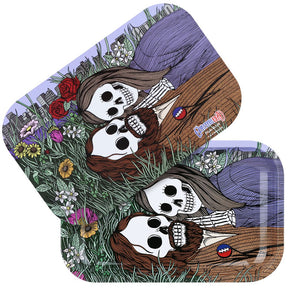 Grateful Dead x Pulsar 捲菸盤和蓋子套件 - 花卉情侶 / 11" x 7"