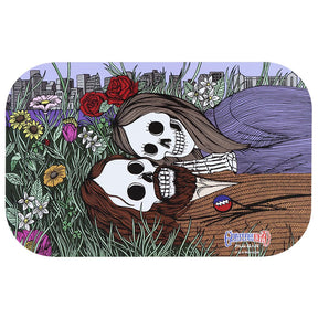 Grateful Dead x Pulsar 磁性捲菸盤蓋 - 花卉情侶 / 11" x 7"