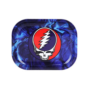 Grateful Dead x Pulsar 迷你金屬捲菸盤 - Steal Your Face 漩渦圖案 / 7"x5.5"