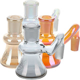4CT BUNDLE - Pulsar Electroplated Glass Dropdown Ash Catcher - 14mm / 90D / Assorted Colors